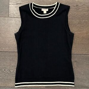 Brooks Brothers Black Cotton Shell Tank Top – Size S